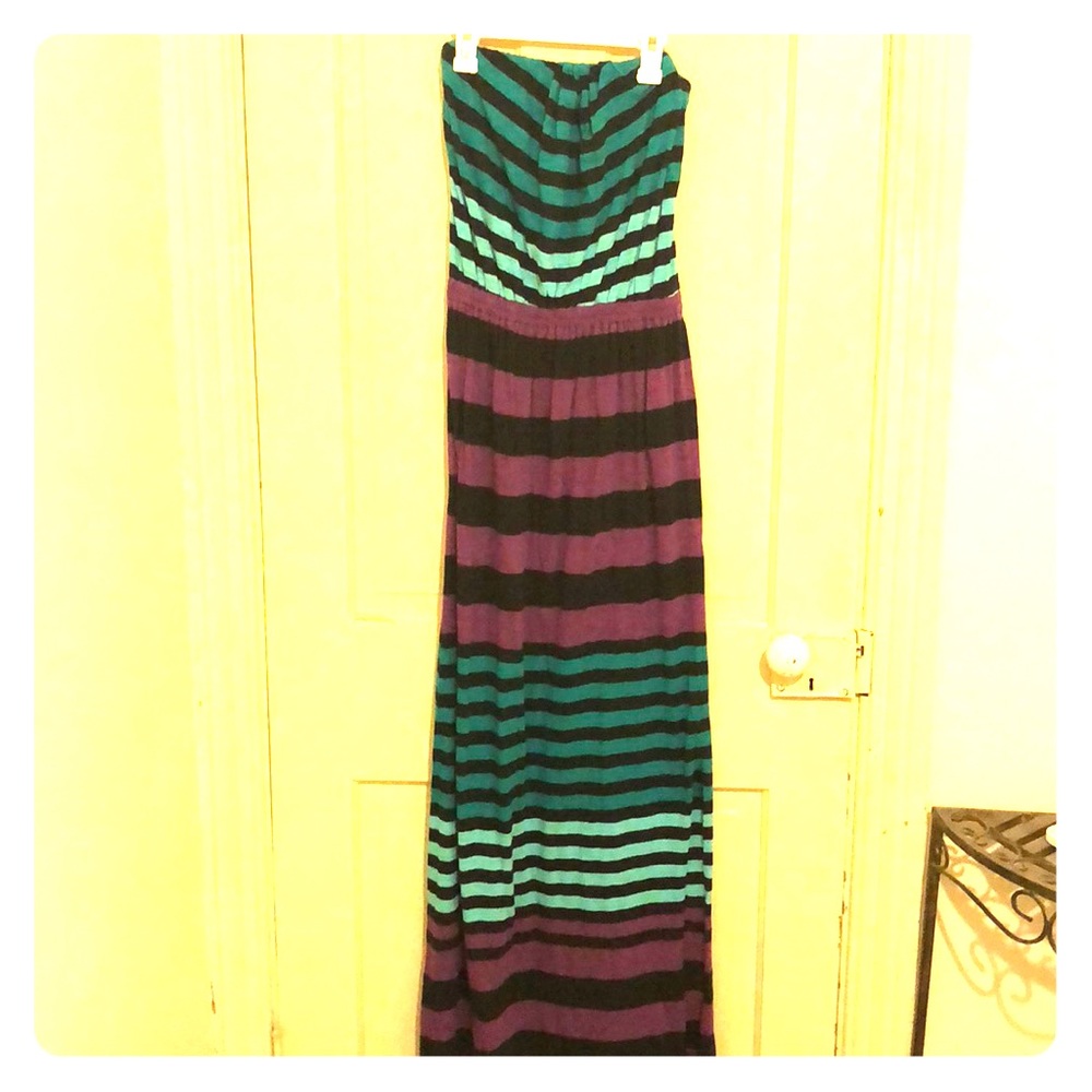 Express striped maxi dress